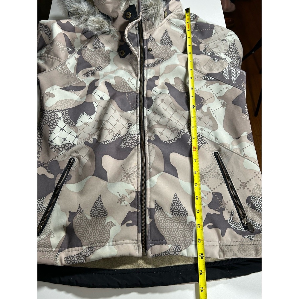 TRIPLE NICKEL 555 Gray Warm SOFT SHELL CAMO SKI JACKET Snowboard Coat Women's M - Picture 11 of 11